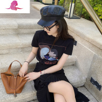 艳如飞赫本风气质女范衣服套装夏轻熟风休闲时尚洋气减龄半身裙两件套套装