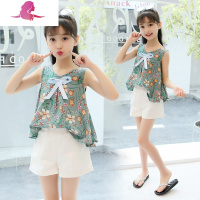 艳如飞女童夏装两件套装洋气2020新款韩版中大儿童夏季热裤女孩短裤衣服套装