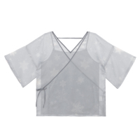 艳如飞川黛:夏霜美人 一片式半身裙套装夏季薄款雪纺开衫国风两件套套装