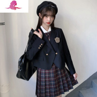 艳如飞【颜沐溪】小奈私立 JK制服短款西服外套 日系学院风校供短西女生套装