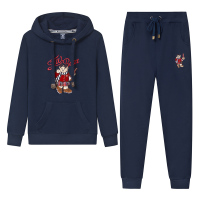 艳如飞2020小熊休闲运动套装女两件套大码宽松卫衣秋冬学生加绒运动服潮休闲运动套装