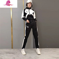 艳如飞运动套装女春秋2020新款韩版时尚宽松卫衣休闲套装洋气跑步两件套休闲运动套装
