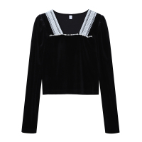 艳如飞[买一送一]气质黑色炸街休闲时尚套装女两件套春秋连衣裙上衣潮套装