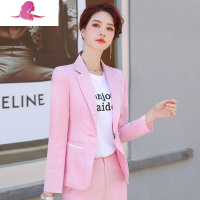 艳如飞小个子炸街职业西装套装女春夏韩版高端时尚薄款显瘦短款西服外套套装