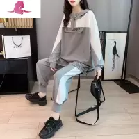 艳如飞棉运动套装女春秋季学生韩版宽松显瘦洋气时尚卫衣休闲两件套潮休闲运动套装