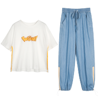 艳如飞少女装初中学生夏装休闲运动套装高中女生夏季时尚韩版女孩两件套休闲运动套装