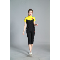 艳如飞幼儿园教师园服幼师工作服老师夏装短袖七分裤休闲运动套装女休闲运动套装