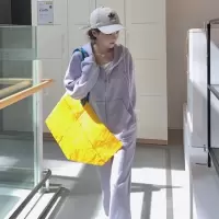 艳如飞韩版少女运动套装女宽松春秋学生小个子减龄慵懒风连帽卫衣两件套休闲运动套装