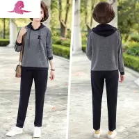 艳如飞妈妈春装长袖卫衣中年女春秋洋气两件套40岁50中老年休闲运动套装休闲运动套装