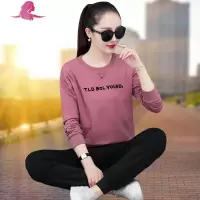 艳如飞运动套装女春秋2020年新款棉秋装卫衣减龄洋气休闲服两件套春装休闲运动套装