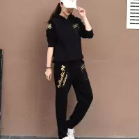 艳如飞春秋胖MM加肥加大码200斤宽松显瘦卫衣休闲服时尚棉运动套装女休闲运动套装