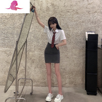 艳如飞jk制服学生装学院风网红炸街套装英伦风日系领带衬衫半身裙两件套套装