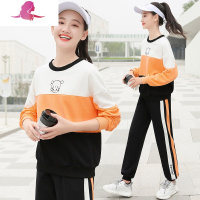艳如飞初中生春季休闲运动套装女少女春秋装卫衣13岁15女孩16学生两件套休闲运动套装