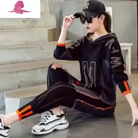 艳如飞休闲运动套装女气质春秋时尚洋气嘻哈卫衣宽松春季减龄时髦两件套休闲运动套装