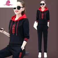 艳如飞中年卫衣女春秋中老年运动套装女年轻妈妈春装宽松休闲跑步两件套休闲运动套装