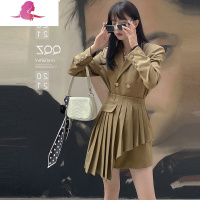 艳如飞炸街套装裙冷淡风女装高级感轻奢设计感西装法式复古连衣裙赫本风连衣裙