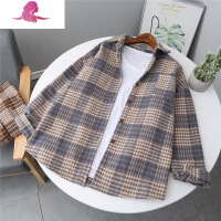 艳如飞毛呢毛绒格子衬衫女秋冬款打底衫百搭宽松磨毛冬季衬衣潮内搭洋气衬衫
