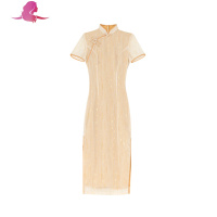 艳如飞雯卿改良版旗袍少女新式复古时尚中国风连衣裙中长夏季日常生活装连衣裙