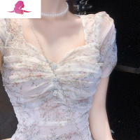 艳如飞法式小众温柔风气质碎花2020新款夏收腰修身显瘦紧身包臀连衣裙子连衣裙