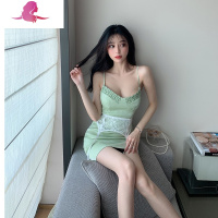 艳如飞纯欲风性感设计感修身蕾丝吊带修身包臀连衣裙+腰封两件套装5065连衣裙