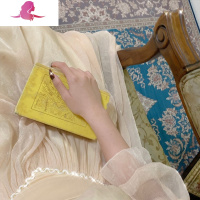 艳如飞法式连衣裙少女初恋温柔甜美仙女裙超仙赫本长裙泡泡袖一字肩长款连衣裙