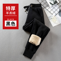 艳如飞羔绒运动裤女加绒加厚秋冬季2020新款外穿棉裤休闲宽松束脚卫裤休闲裤