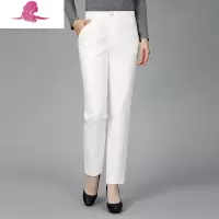 艳如飞春秋中年女裤高腰休闲裤女弹力宽松长裤妈妈棉布直筒裤中老年女裤