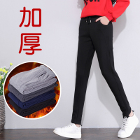 艳如飞秋冬季运动裤女加绒加厚哈伦裤长裤小脚休闲裤宽松卫裤束脚棉裤子