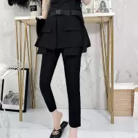 艳如飞裙裤一体假两件打底裤女裤春秋款外穿高腰显瘦大码带裙子裤裙裤子休闲裤