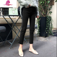 艳如飞早初春季微胖穿搭胯大码女装时尚潮流直筒裤胖妹妹高腰显瘦弹力裤休闲裤