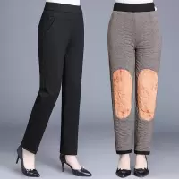 艳如飞妈妈冬季加绒加厚棉裤中老年女裤外穿高腰保暖老太太裤子冬款加厚休闲裤