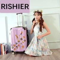 日示儿行李箱女 学生韩版小清新手拉箱小清新拉杆箱万向轮密码箱20寸登机箱女行李箱24寸旅行箱韩版皮箱