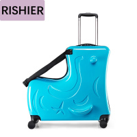 日示儿儿童旅行箱 可坐可骑拉杆箱万向轮童孩小拖箱子宝宝卡通旅行箱
