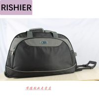 日示儿官方旗舰店同款拖轮包1680牛津布手提拉杆旅行包运动休闲旅游登机拉杆包 黑色