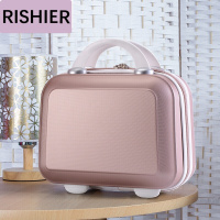 日示儿拉杆箱 行李箱男 学生 时尚潮流印制logo小旅行箱女化妆箱包韩版收纳包14寸迷你行李箱小手提箱16