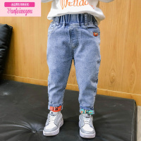 七斓男童修身牛仔裤2022春季新款宝宝韩版洋气休闲裤个性时尚儿童裤子