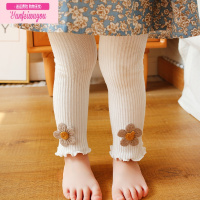 七斓婴儿打底裤秋季薄款外穿宝宝大pp可开裆小童优质棉九分袜女童裤子