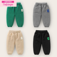 七斓男童加绒裤子棉裤冬装秋冬童装小童儿童宝宝加厚冬季1岁3婴儿卫裤