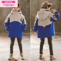 七斓男童冲锋衣三合一可拆卸加绒加厚2022年秋冬款新款大儿童夹棉外套