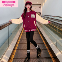 七斓吧啦吧啦女童棒球服外套春秋2022新款炸街运动上衣洋气大儿童秋装