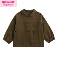 七斓琳婉婉童装儿童男女童短外套春秋季时髦洋气日系休闲夹克上衣