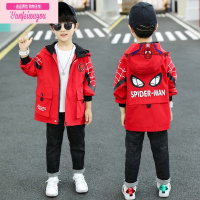 七斓男童薄款外套2022新款蜘蛛侠外套洋气时尚风衣儿童装秋款冲锋衣
