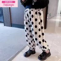 七斓女童裤子春秋宝宝秋装2022年新款女灯芯绒薄款宽松儿童秋季灯笼裤