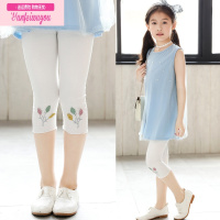 七斓女童七分打底裤夏装夏季薄款裤子防走光可外穿小女孩儿童安全短裤