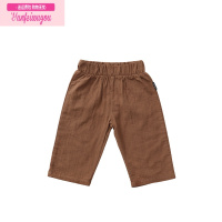 七斓2022夏Bai搭色 棉纱布宝宝宽松夏日裤子男女婴儿小短裤童装