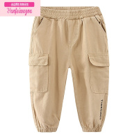 七斓男童休闲裤2022春秋儿童裤韩版宝宝工装裤子