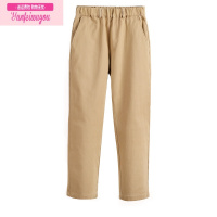 七斓儿童校服裤子小学生卡其色休闲春秋款男女藏青色演出服长裤