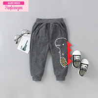 七斓男童春秋款棉质运动裤小恐龙儿童小童裤子婴儿宝宝休闲运动外穿裤