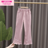 七斓女童裤子秋装洋气弹力裤子儿童休闲裤春秋款长裤外穿中大童喇叭裤