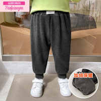 七斓男童加绒运动裤子冬装秋冬款婴儿童装小童宝宝卫裤加厚棉裤